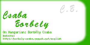 csaba borbely business card